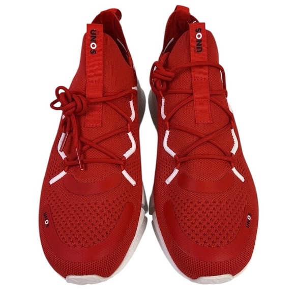 UNOS By Zs Sneakers Athletic Shoes Red Knit Unisex  M 8-9 / W 9.5-10.5 - Picture 2 of 5